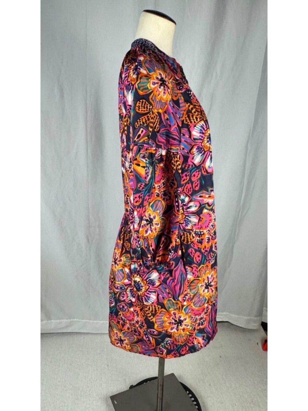 Johnny Was Eyes On You Poplin Floral Tunic Dress XS Boho Style - Picture 6 of 16